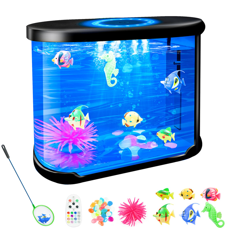 LED Aquarium Fish Tank + Nightlight